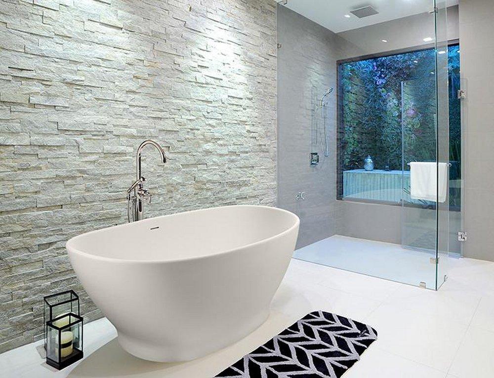 MTI Baths Matte White 67-1/2 x 36-1/2 in. Freestanding Bathtub Center Drain 