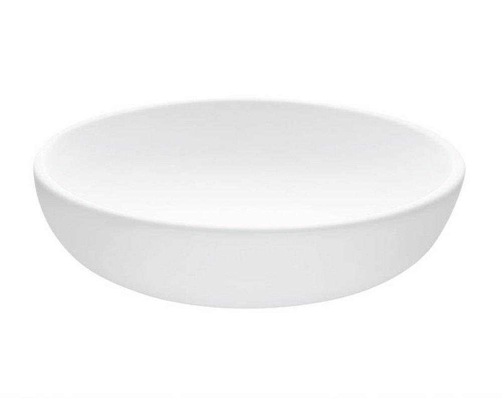 16" ROUND MATTE WHITE ESS SINK-LUNA 2 FLAT RIM 