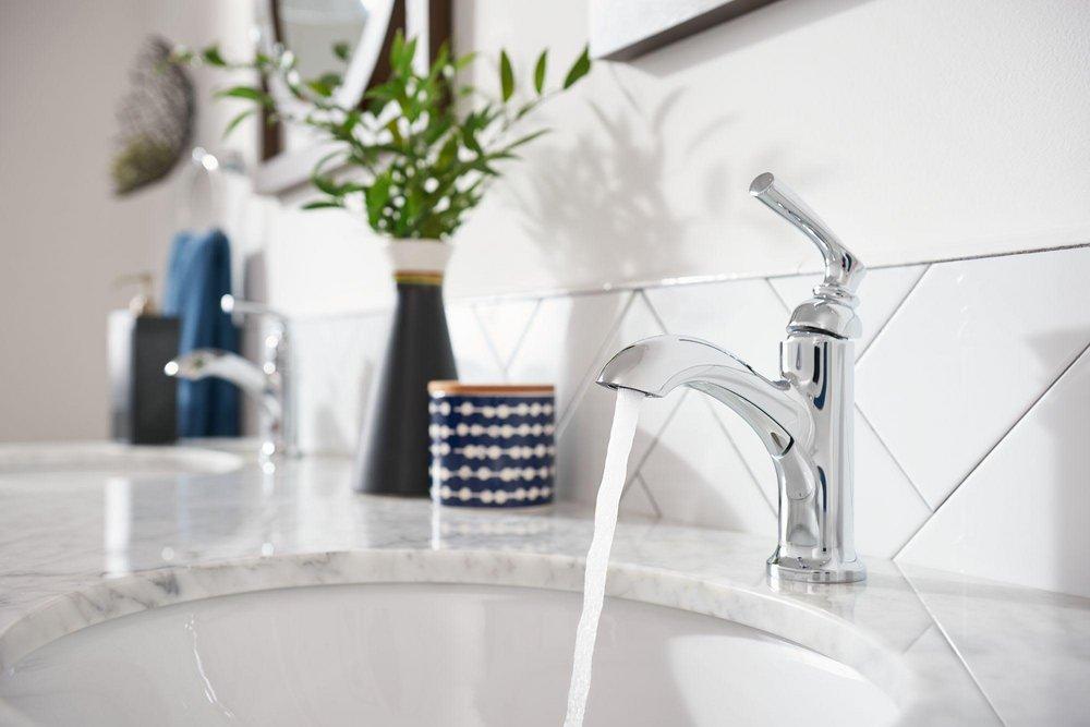 Moen Chrome Single Handle Monoblock Bathroom Sink Faucet 