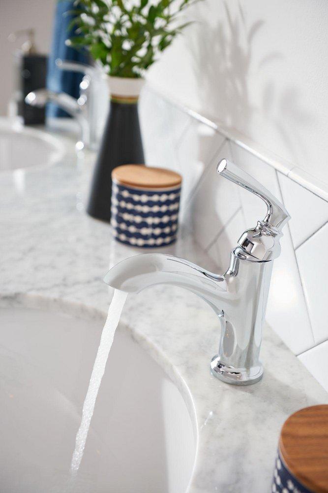 Moen Chrome Single Handle Monoblock Bathroom Sink Faucet 