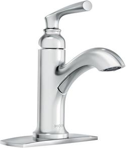 Single Handle Monoblock Bathroom Sink Faucet in Chrome