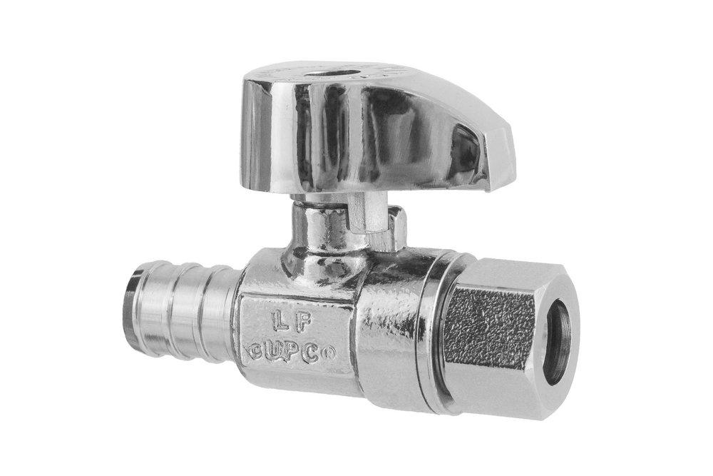 Matco-Norca Chrome Plated F1960 x OD Compression Lever Angle Supply Stop Valve in Chrome Plated 