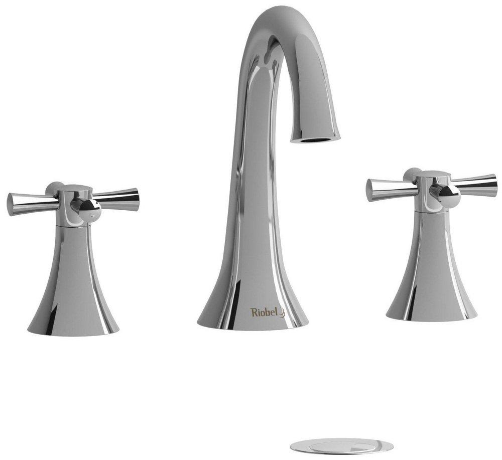 Riobel Chrome Two Handle Widespread Bathroom Sink Faucet 