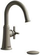 Single Handle Monoblock Bathroom Sink Faucet in Brushed Nickel