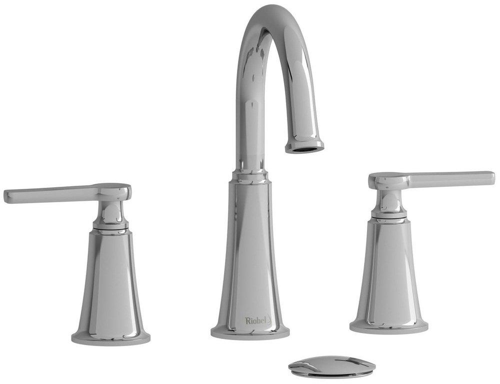 Riobel Chrome Two Handle Widespread Bathroom Sink Faucet 