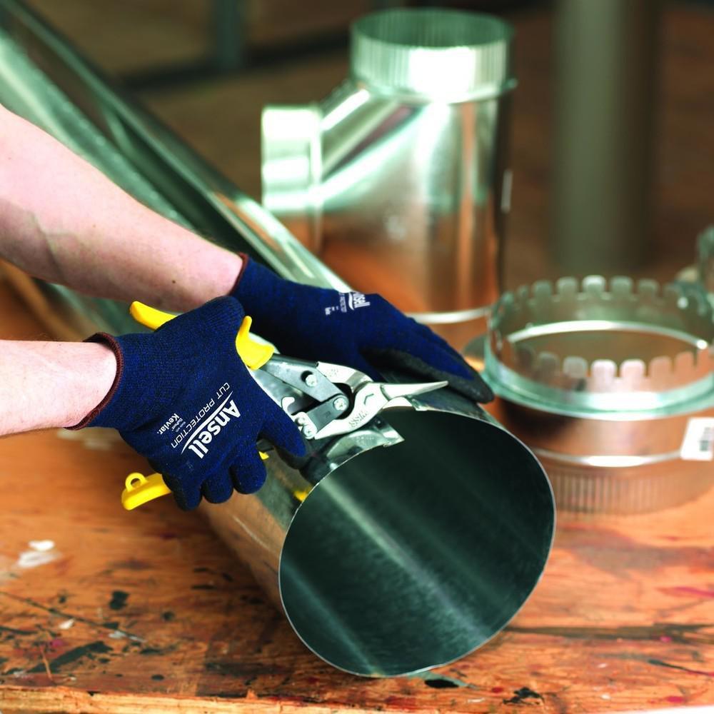 Ansell Occupational Healthcare Black Foam Nitrile Coated DuPont&trade; Kevlar&reg; Cut Resistant Gloves in Black and Blue 