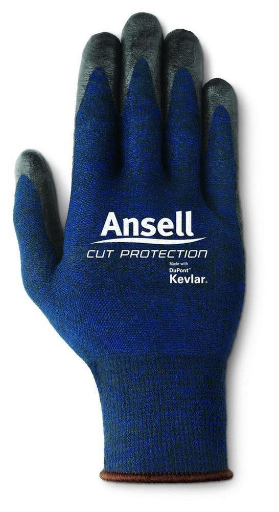 Ansell Occupational Healthcare Black Foam Nitrile Coated DuPont&trade; Kevlar&reg; Cut Resistant Gloves in Black and Blue 