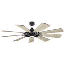 65 in. 9-Blade Indoor/Outdoor Ceiling Fan in Weathered Zinc