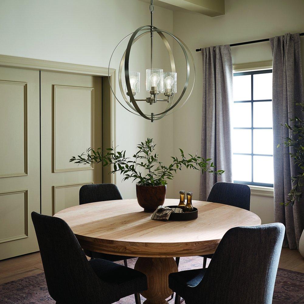 Kichler Lighting Brushed Nickel 75W 3-Light Medium E-26 Incandescent Chandelier 