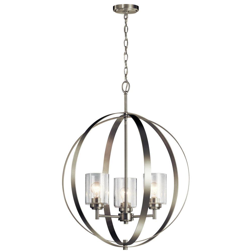 Kichler Lighting Brushed Nickel 75W 3-Light Medium E-26 Incandescent Chandelier 
