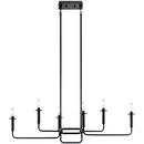 Kichler Lighting Black 17-1/2 in. 6-Light Linear Chandelier 