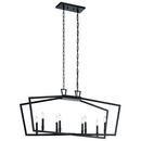 60W 8-Light Candelabra E-12 Incandescent Chandelier in Black