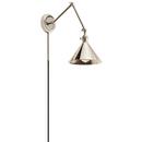 40W 1-Light Medium E-26 Incandescent Wall Sconce in Polished Nickel
