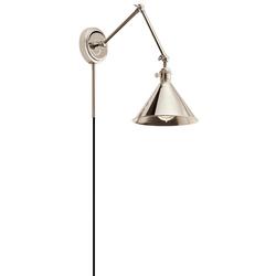 40W 1-Light Medium E-26 Incandescent Wall Sconce in Polished Nickel