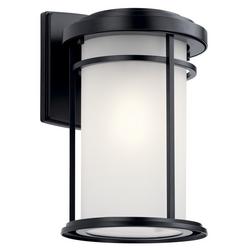 100W 1-Light 13-1/2 in. Outdoor Wall Sconce in Black