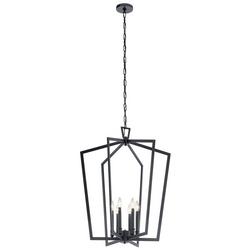 60W 6-Light Incandescent Chandelier in Black