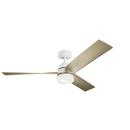 Kichler Lighting White 63W 1-Light 3-Blade Integrated LED Ceiling Fan 