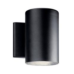 10W 1-Light 7 in. Outdoor Wall Sconce in Textured Black