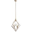 60W 4-Light Candelabra E-12 Pendant Light in Polished Nickel