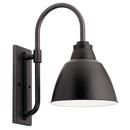 150W 1-Light Incandescent Outdoor Wall Sconce in Black