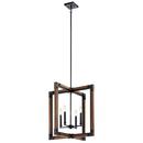 Kichler Lighting Auburn Stained 60W 4-Light Candelabra E-12 Pendant Light 