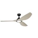 65 in. 34W 1-Light LED Ceiling Fan in Satin Black