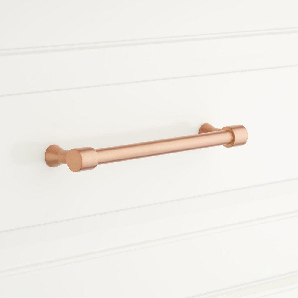 Signature Hardware Satin Brass 1/2 x 6-5/8 in. Brass Cabinet Pull 