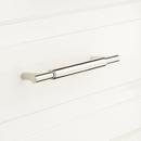 1/2 x 7-3/8 in. Brass Cabinet Pull in Polished Nickel