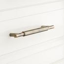 1/2 x 7-3/8 in. Brass Cabinet Pull in Antique Brass