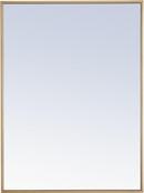 Elegant Lighting Brass 24 x 1 in. Metal Frame Rectangular Mirror in Brass 