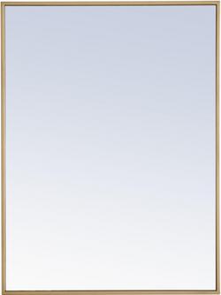 24 x 32 x 1 in. Metal Frame Rectangular Mirror in Brass