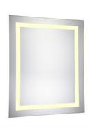 1-3/5 x 30 in. Wall Mount LED Hardwired Rectangular Mirror in Glossy White