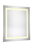 Elegant Decor Glossy White 1-3/5 x 30 in. Wall Mount LED Hardwired Rectangular Mirror 