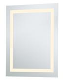Elegant Decor Glossy White 1-3/5 x 30 in. Wall Mount LED Hardwired Rectangular Mirror 