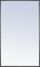 Elegant Lighting Black 24 x 40 in. Rectangular Framed Mirror 