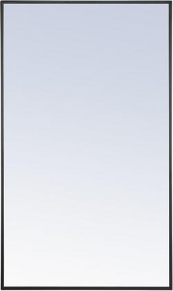 24 x 40 in. Rectangular Framed Mirror in Black