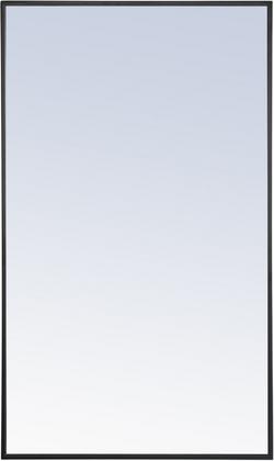 24 x 40 in. Rectangular Framed Mirror in Black