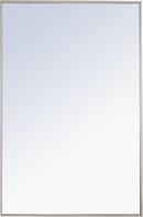 Elegant Decor Silver 28 x 42 in. Wall Mount MDF and Metal Framed Rectangular Mirror 
