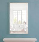 Elegant Lighting Silver 24 in. Flat Edge Rectangular Vanity Mirror in Silver 