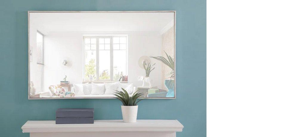 Elegant Lighting Silver 24 in. Flat Edge Rectangular Vanity Mirror in Silver 