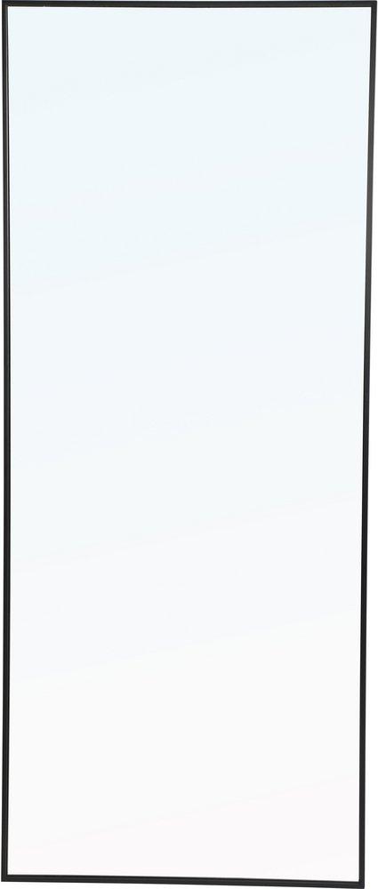 Elegant Lighting Black Metal Frame Rectangular Mirror 