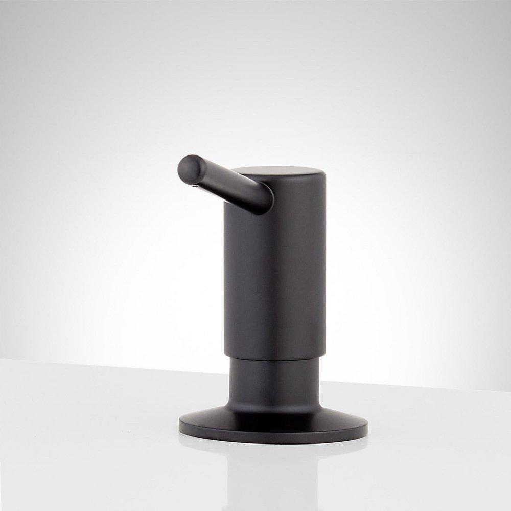 Signature Hardware Matte Black Soap and Lotion Dispenser 
