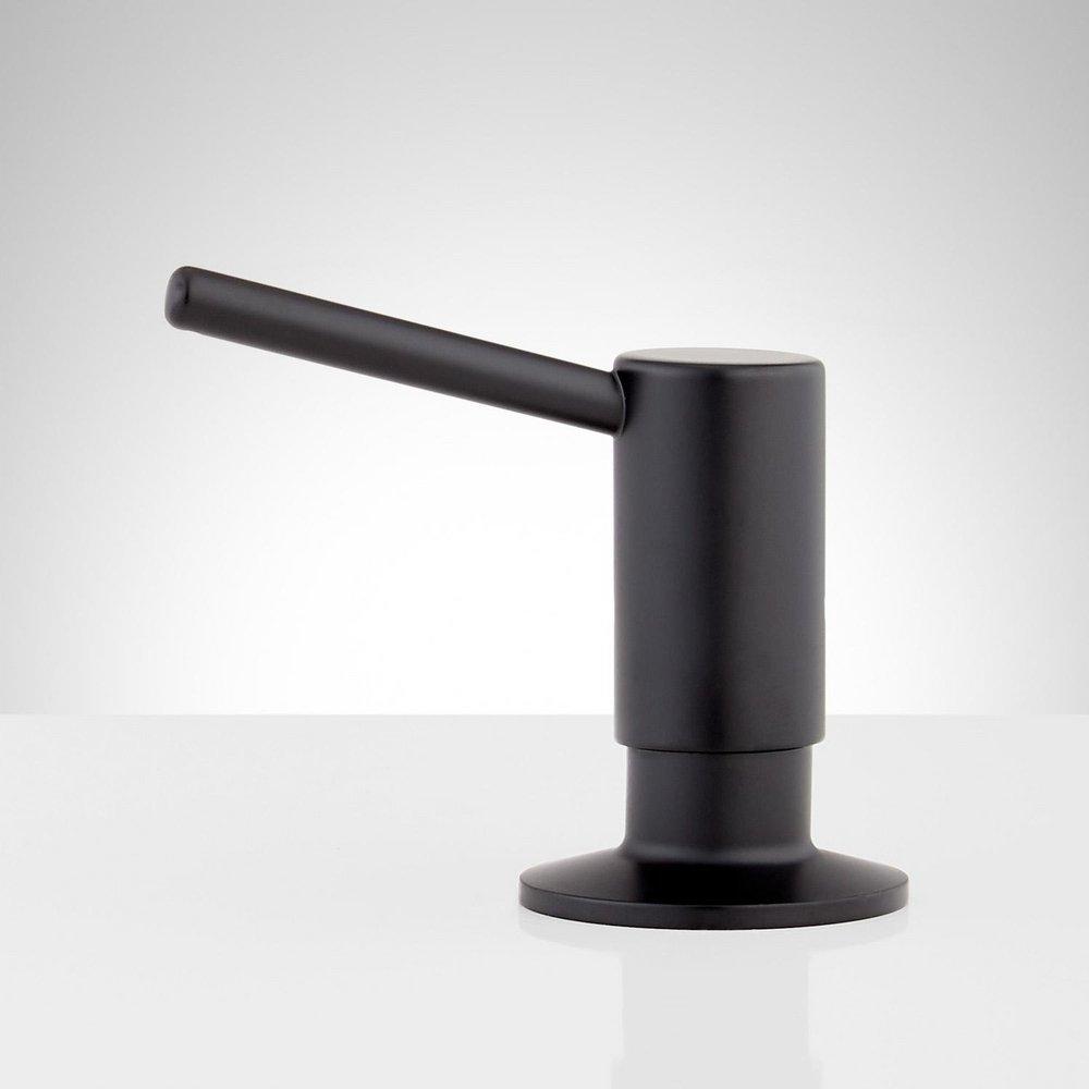 Signature Hardware Matte Black Soap and Lotion Dispenser 