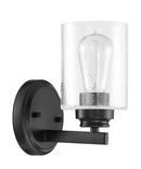Craftmade Flat Black 100W 1-Light Medium E-26 Incandescent Wall Sconce 