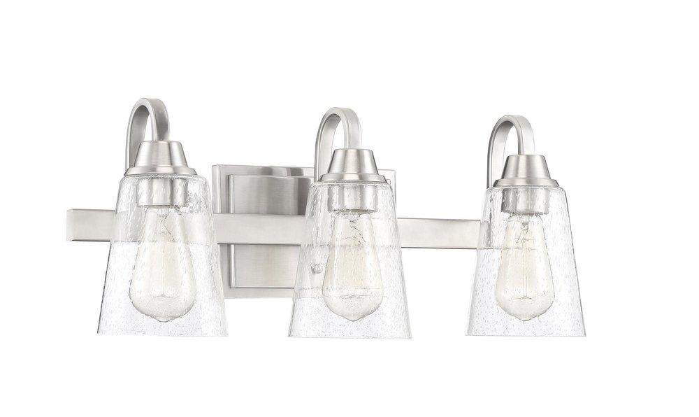 Craftmade Brushed Polished Nickel 60W 3-Light Medium E-26 Incandescent Vanity Fixture 