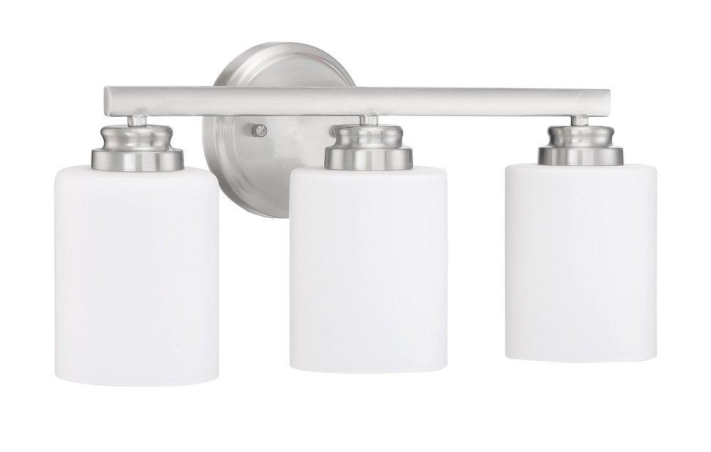 Craftmade Brushed Polished Nickel 100W 3-Light Medium E-26 Incandescent Vanity Fixture 