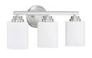 Craftmade Brushed Polished Nickel 100W 3-Light Medium E-26 Incandescent Vanity Fixture 