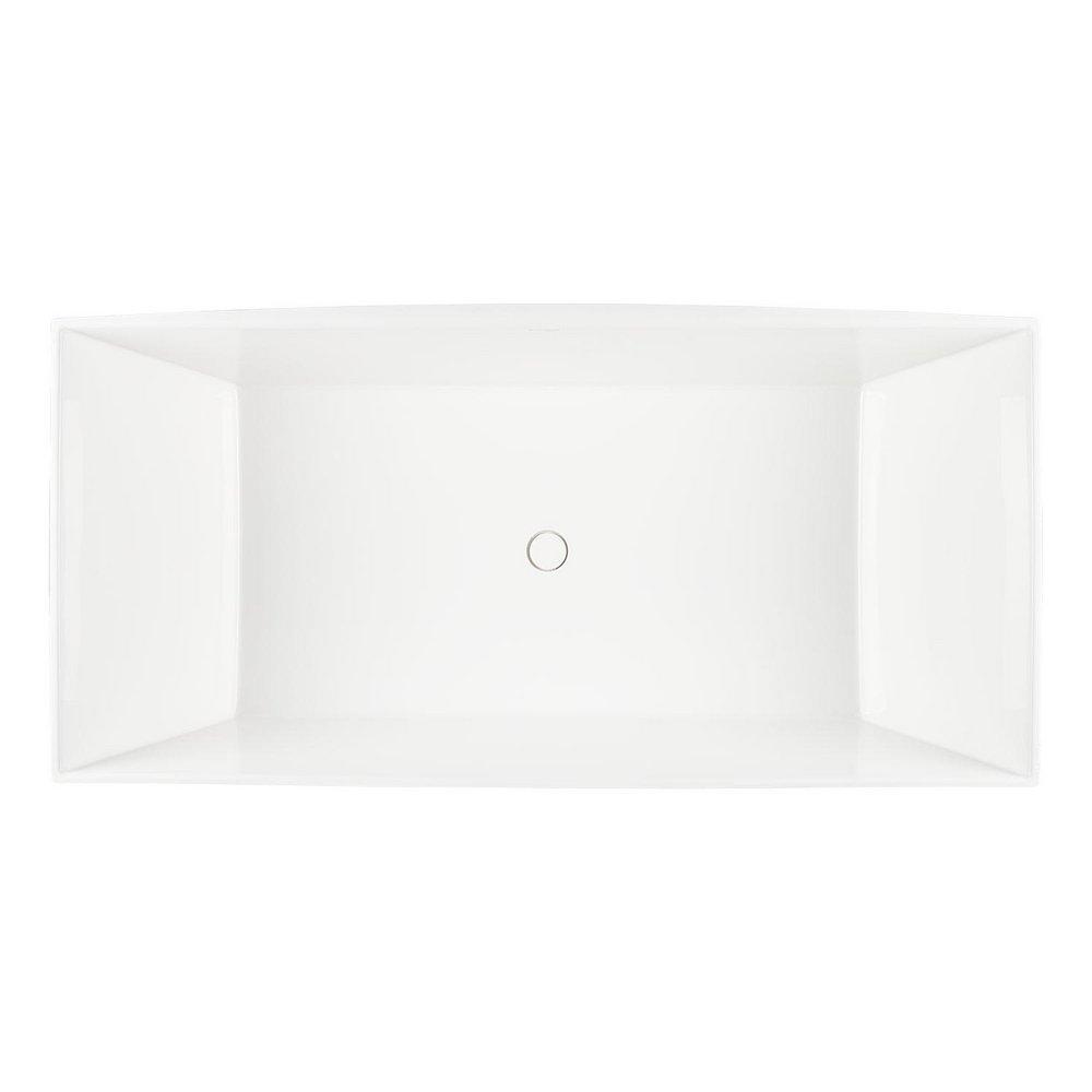 Signature Hardware White 66 x 32 in. Freestanding Bathtub with Center Drain 