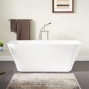 Signature Hardware White 66 x 31 in. Freestanding Bathtub with Center Drain 