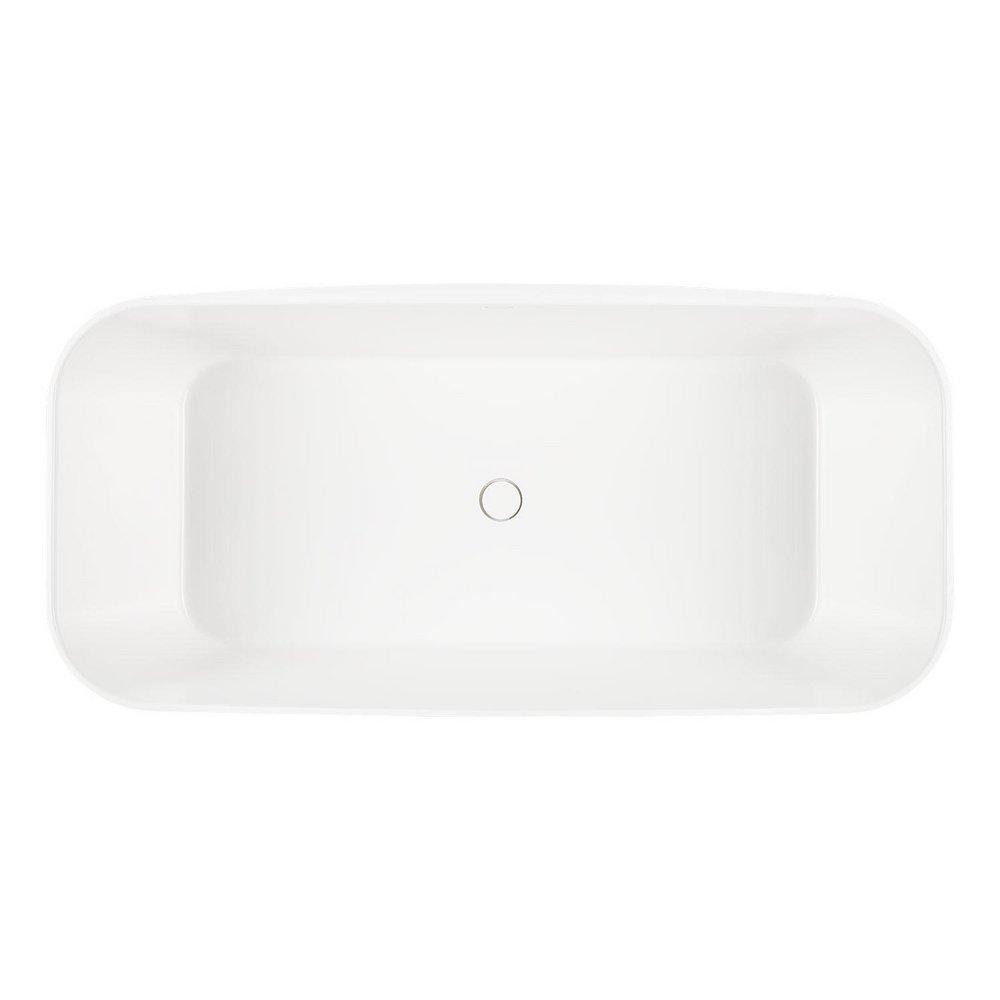Signature Hardware White 66 x 31 in. Freestanding Bathtub with Center Drain 